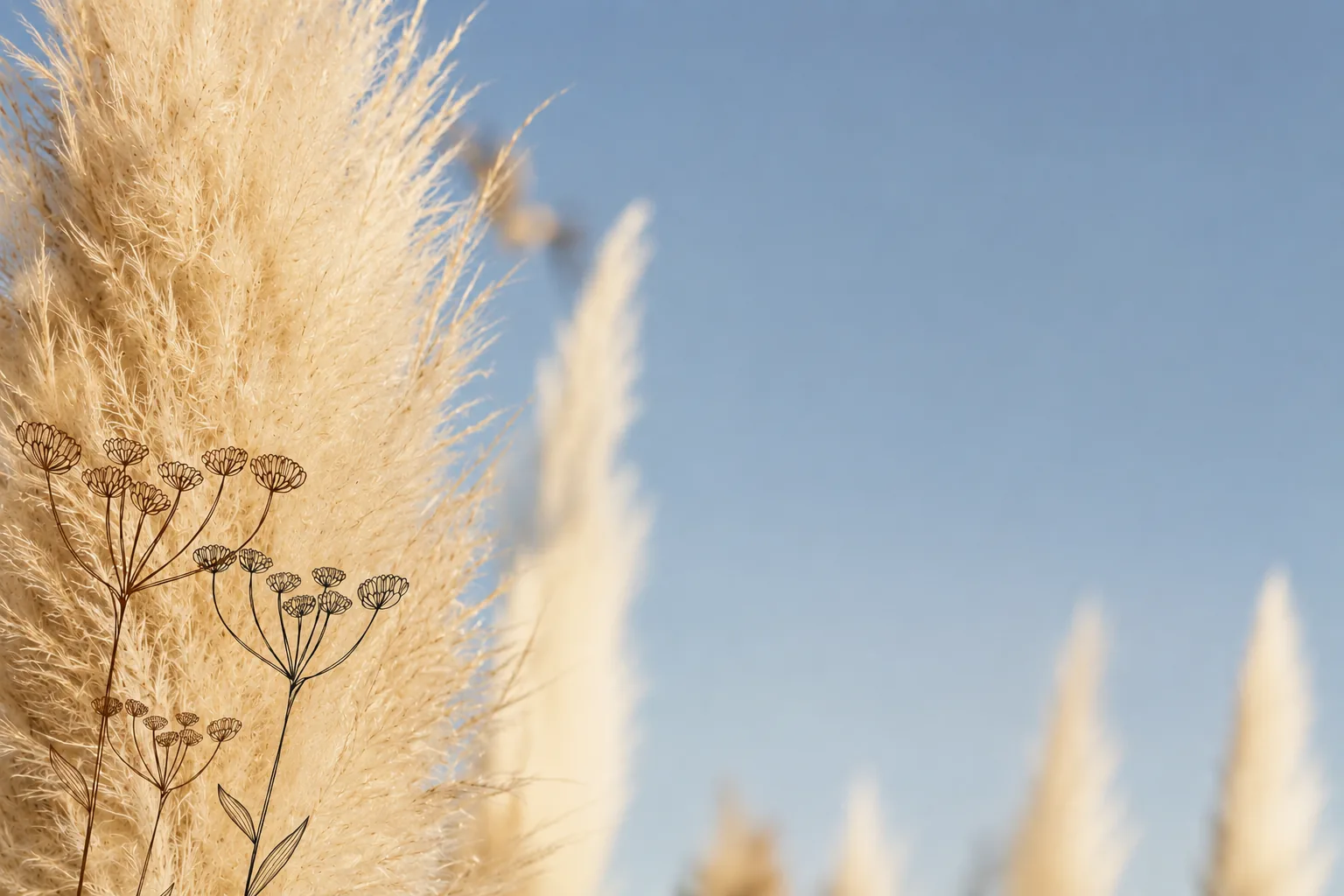 Herbes de la pampa et nature sauvage